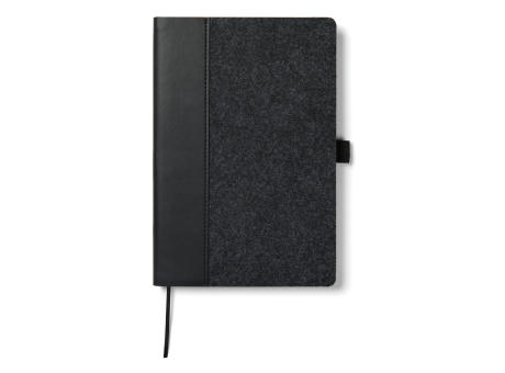 VINGA Albon A5-Notizbuch aus GRS recyceltem Filz Werbeartikel