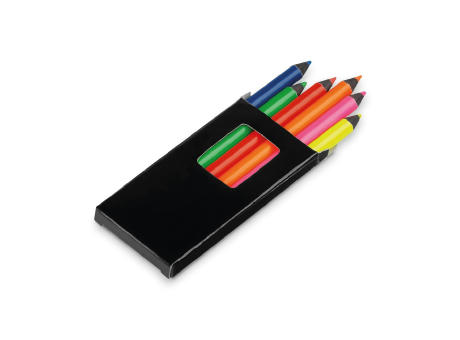 Product image MEMLING. Bleistiftbox mit 6 Buntstiften Werbeartikel