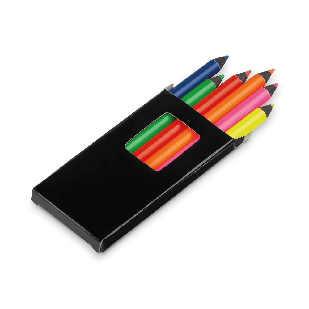 Product image MEMLING. Bleistiftbox mit 6 Buntstiften Werbeartikel