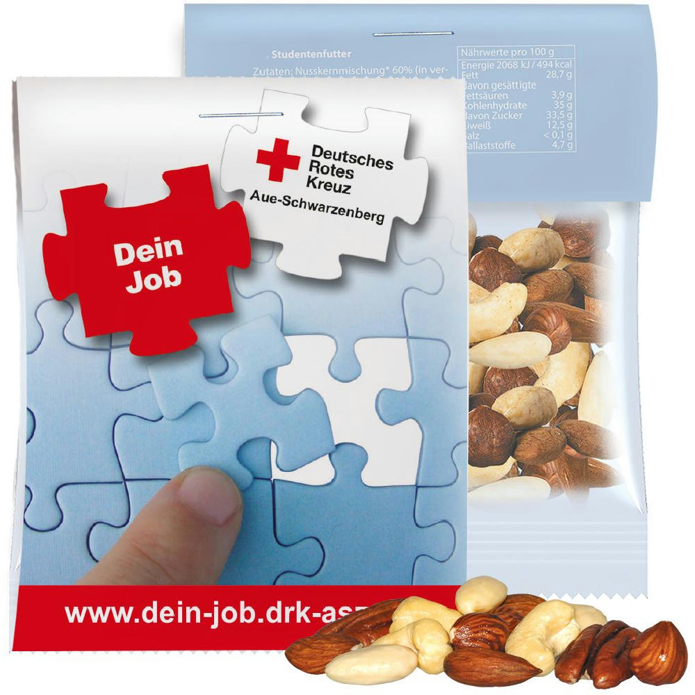 Product image NusskernMix, ca. 15g, Express Midi-Tüte mit Werbereiter Werbeartikel