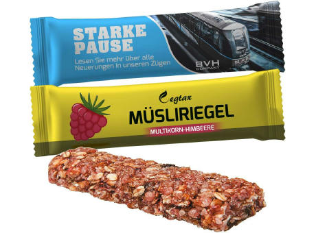 Product image Müsliriegel Multikorn-Himbeere, ca. 30g, Flowpack Werbeartikel