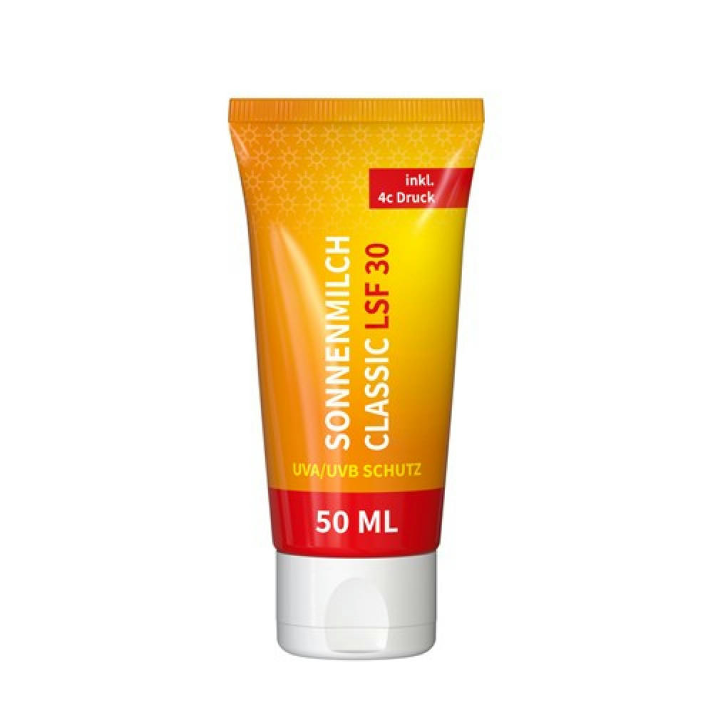 50 ml Tube - Sonnenmilch LSF 30 - FullbodyPrint Werbeartikel