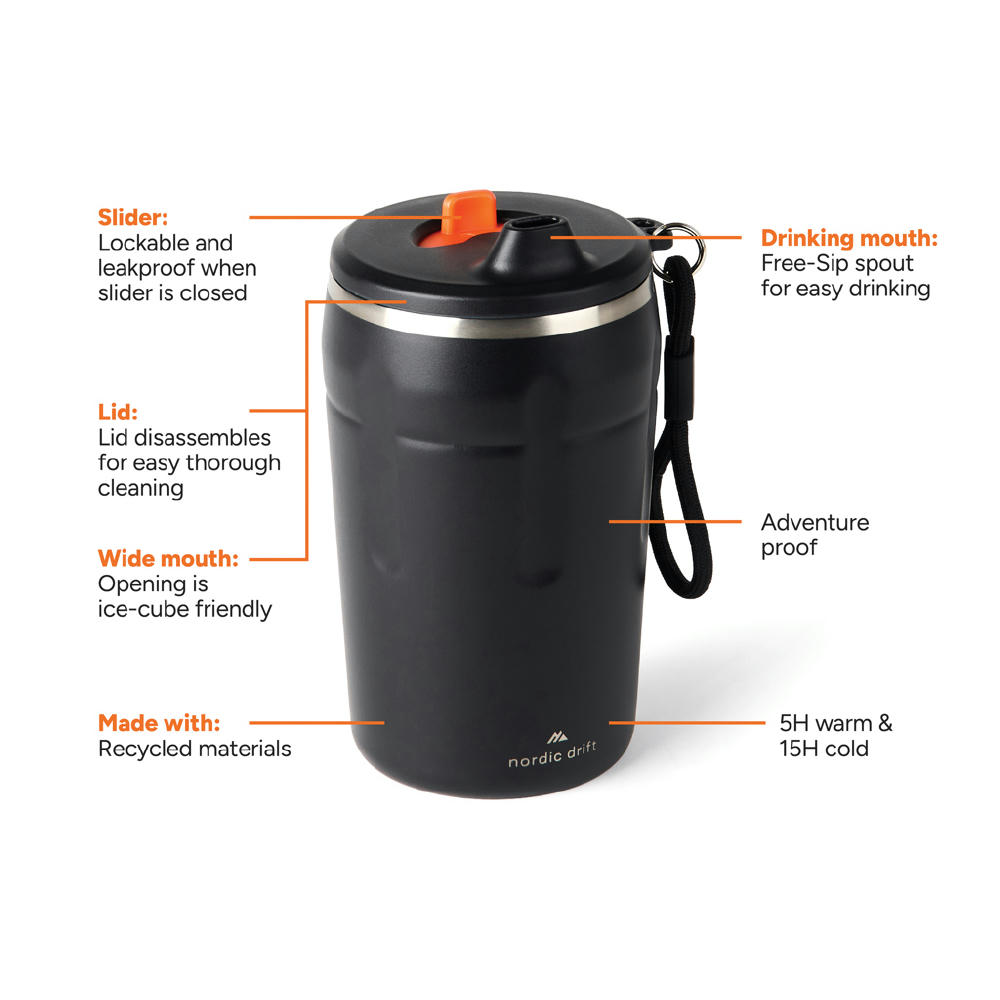 Nordic Drift Trail verschließbarer RCS Mug 350ml Werbeartikel
