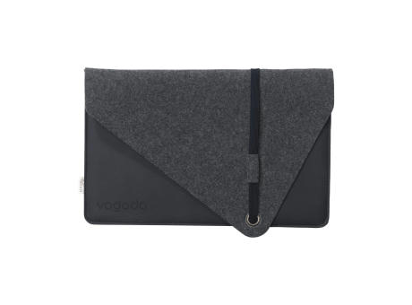 Recycled Felt & Apple Leather Laptop Sleeve 15/16" Werbeartikel