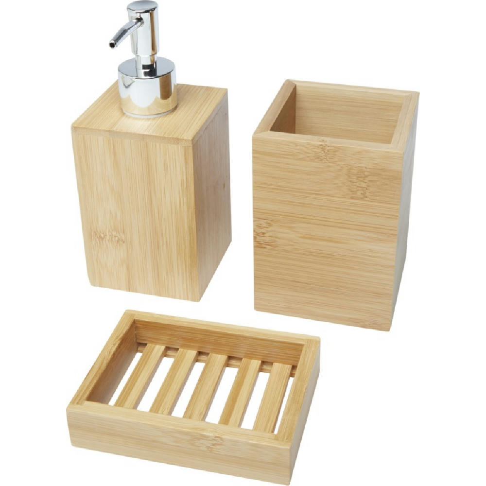 Product image Hedon 3-teiliges Bambus Badezimmer-Set Werbeartikel
