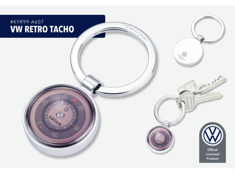 TROIKA Schlüsselanhänger VW RETRO TACHO bedrucken