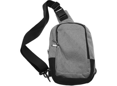 Umhängetasche 'Almeria', meliertes Grau RPET Werbeartikel