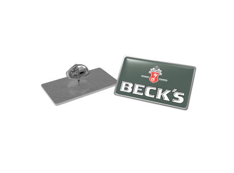 Pin Metal, Rectangular, 30 x 18 mm Werbeartikel