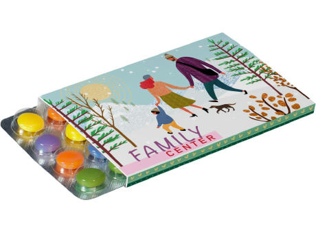 Product image Werbeschuber für Kleinster (Advents-)Kalender der Welt mit Schokolinsen Werbeartikel