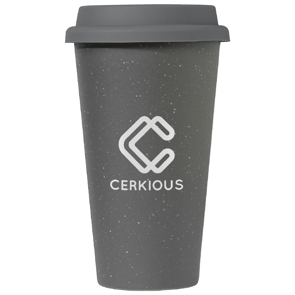 Product image Equator - 265 ml Keramikbecher mit Silikon-Deckel - Doppelwandig Werbeartikel