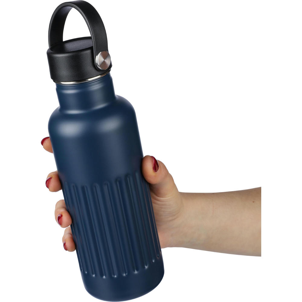 Recycelte doppelwandige Trinkflasche aus Edelstahl (500 ml), Lior Werbeartikel