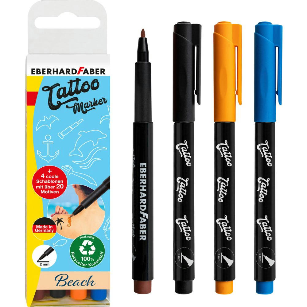 Product image Tattoostifte Set Beach 4er Etui Werbeartikel