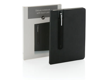 Basic Hardcover PU A5 Notizbuch mit Stylus-Stift bedrucken