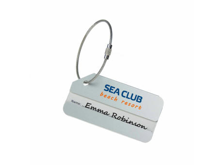 Aluminium Luggage Tag Silber Werbeartikel