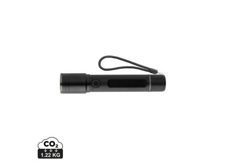 Gear X Taschenlampe aus RCS recycelt. Aluminium mit USB-Akku Werbeartikel