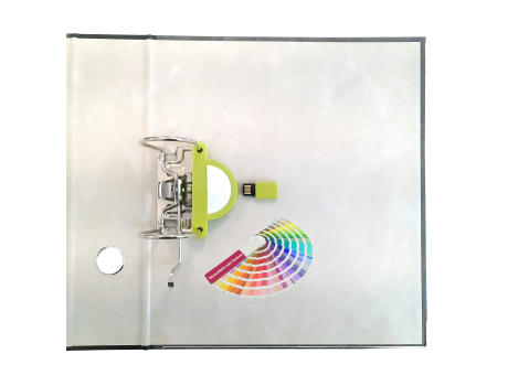 Product image USB-Stick zum Abheften in Ordner O01 USB 2.0 COB   1 GB Wunschfarbe nach Pantone bedrucken
