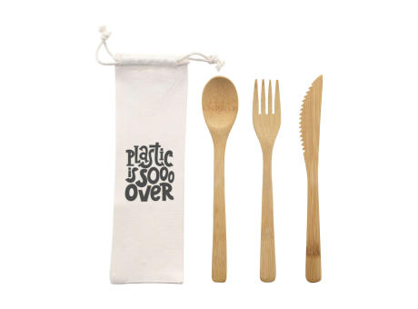 Bambu Besteckset Werbeartikel