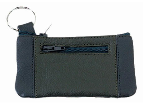 CreativDesign® Schlüsseltasche "FormDeLuxe" blau/grün Werbeartikel