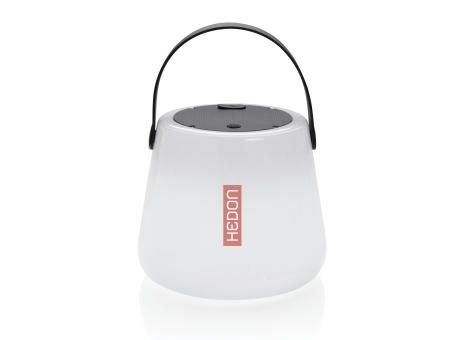 SolarGlow Außenleuchte aus RCS rec. Kunststoff mit USB-Lampe Werbeartikel