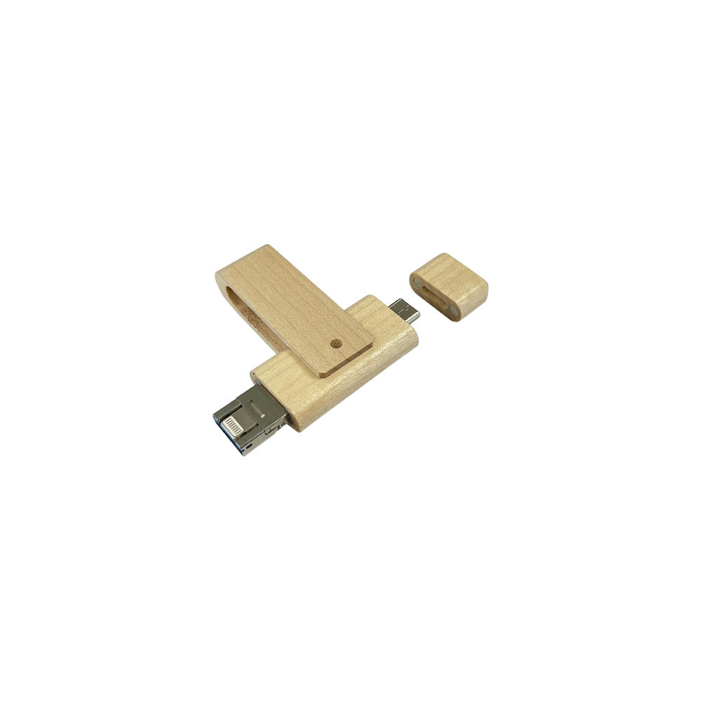 USB-Stick OTG H24 4 in 1 USB 3.0 Flash Disk   8 GB Ahorn Werbeartikel