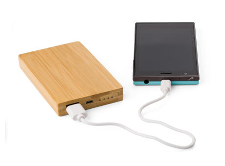 Powerbank aus Bambus Ruby bedrucken