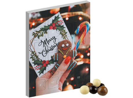Knusperkugeln-Mix, ca. 50g, Adventskalender Mini Hochformat bedrucken