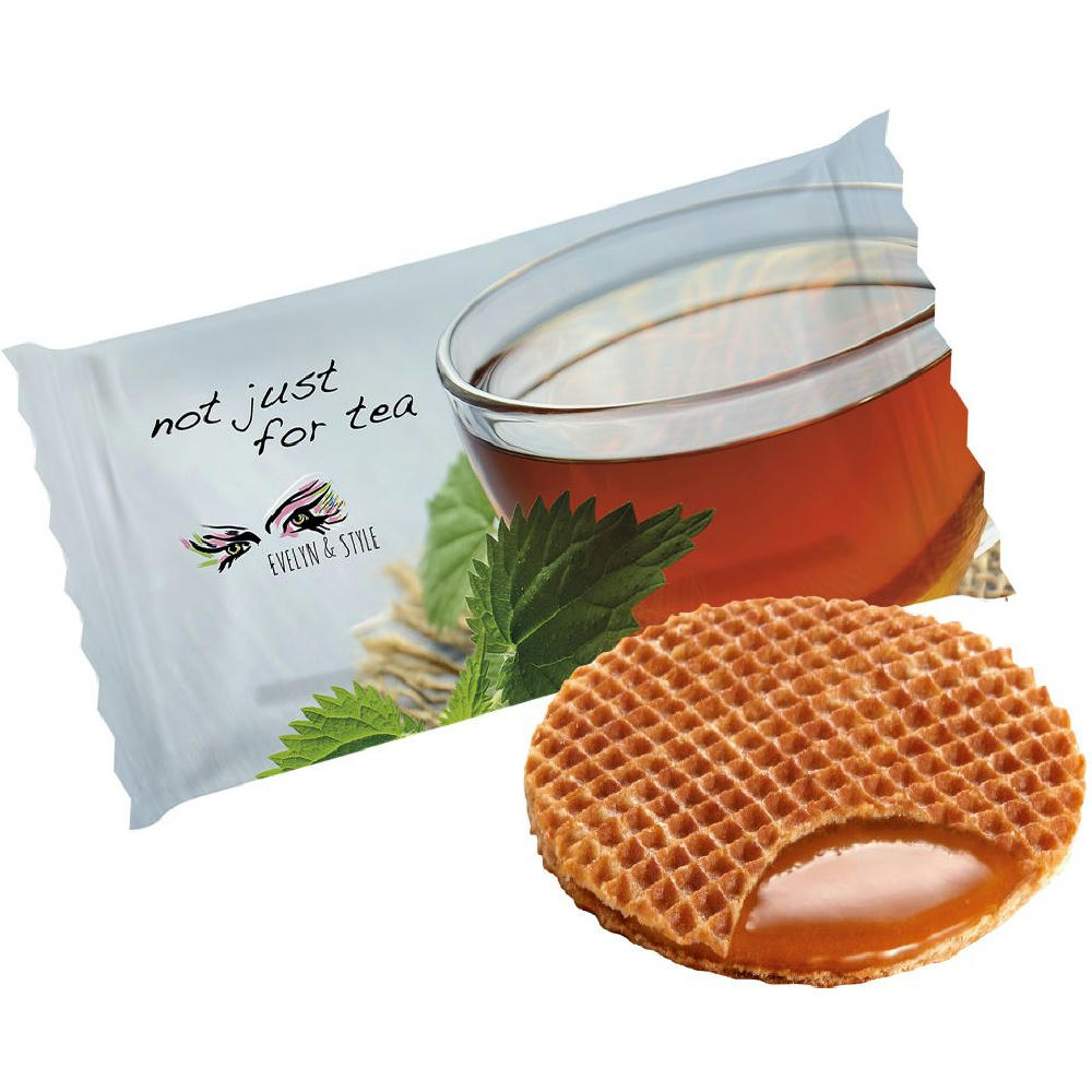 Karamellwaffel, ca. 8g, Flowpack Werbeartikel