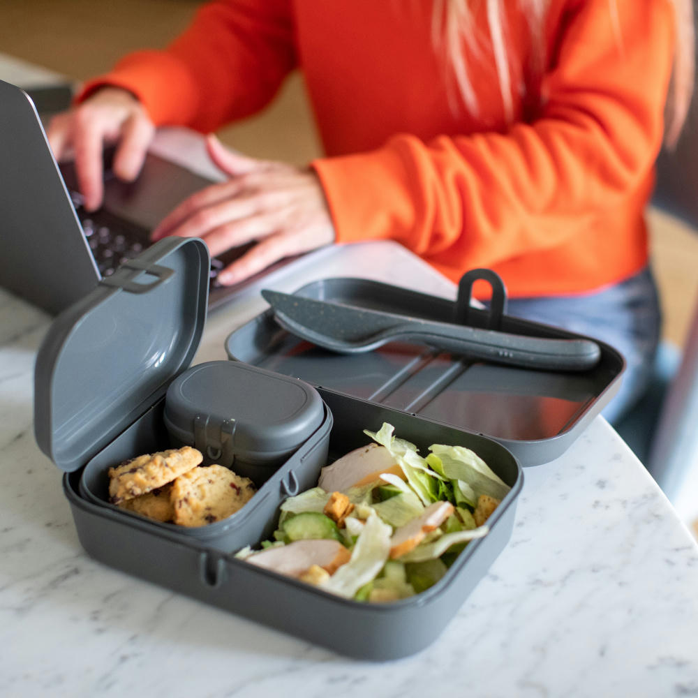 Koziol PASCAL READY Lunchbox-Set + Besteck-Set Werbeartikel