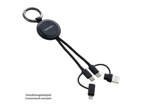 4-in-1 Ladekabel mit Beleuchtung REEVES-CONVERTICS LIGHT UP bedrucken
