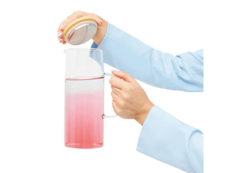 Glas-Karaffe BAMBOO PITCHER Werbeartikel