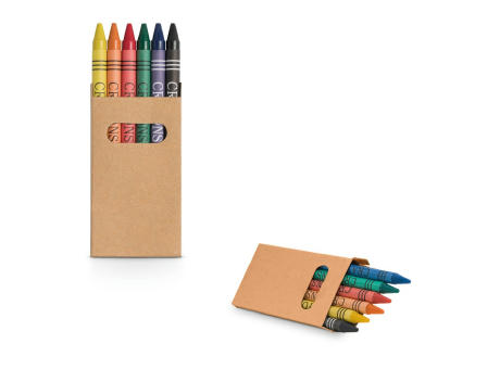 EAGLE. Schachtel mit 6 Wachsmalstiften Werbeartikel