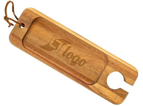 Individuelles Apéro-Brettchen aus Akazie 'Shokki' Werbeartikel