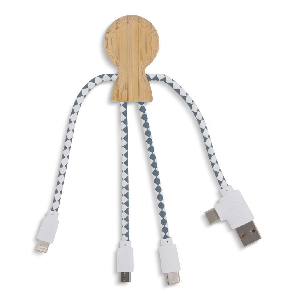 Product image Xoopar Mr. Bio Bamboo Charging Cable Werbeartikel