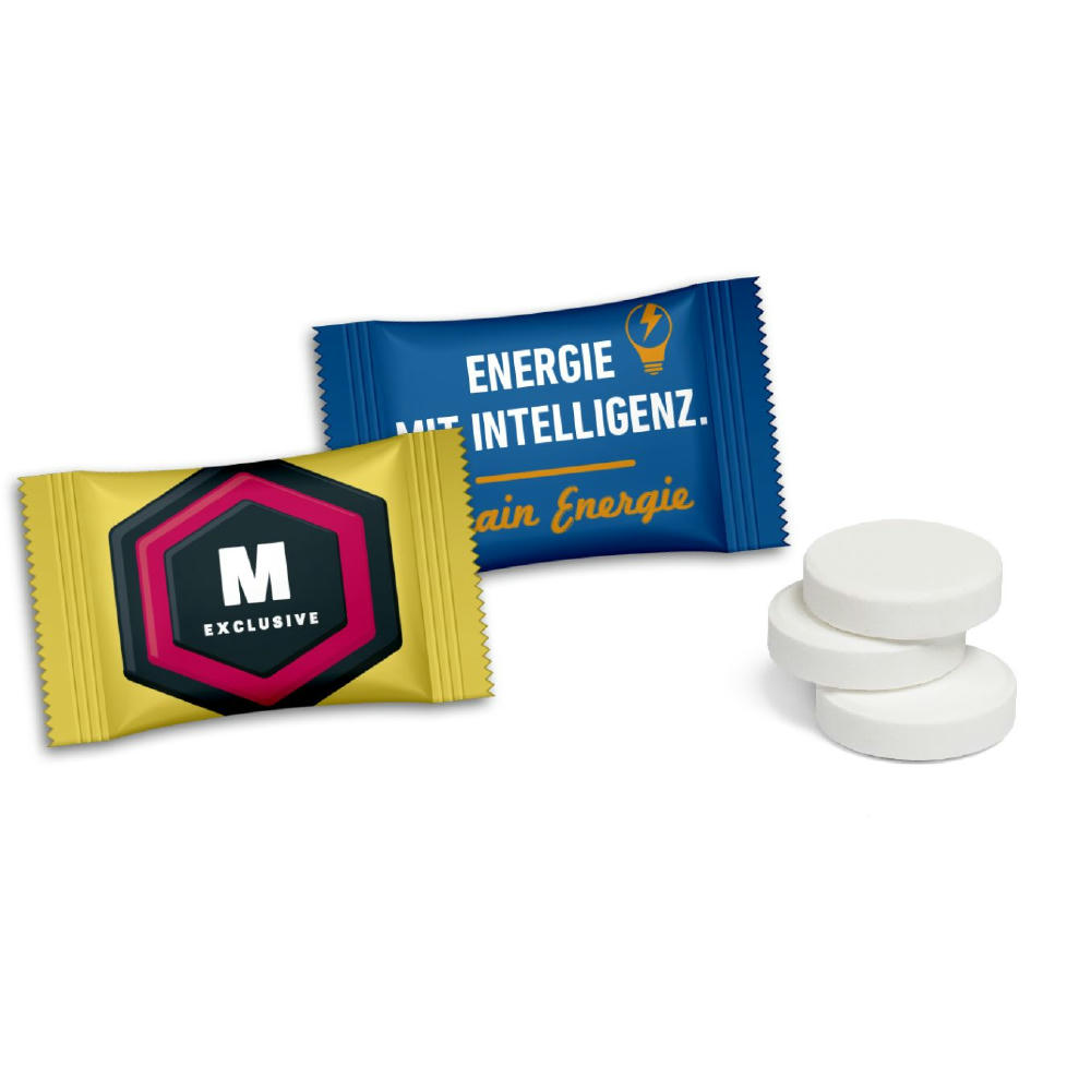 Pfefferminztabletten im Flowpack Werbeartikel