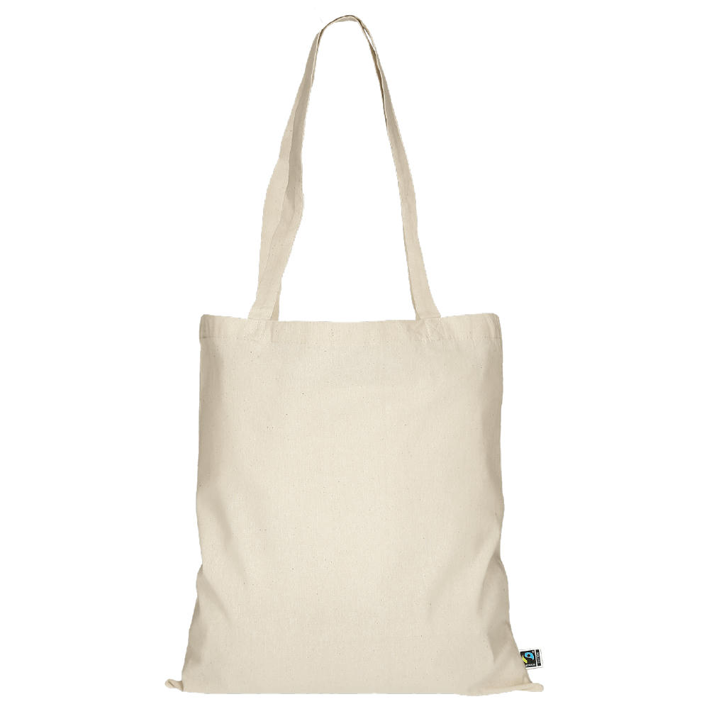 T15011-TEXXILLA Tasche aus Fairtrade-zertifizierter Baumwolle mit zwei langen Henkeln, ca. 140 g/m², ca. 38 x 42 cm Werbeartikel
