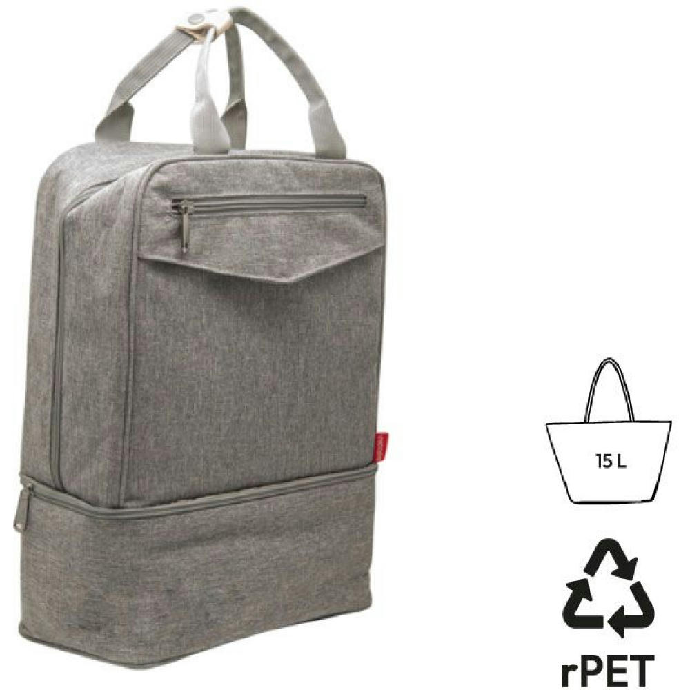 Product image Isothermer Rucksack 'Yari', aus RPET, grau meliert Werbeartikel
