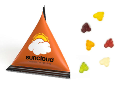 Mini Tetraeder Fruchtgummi Werbeartikel