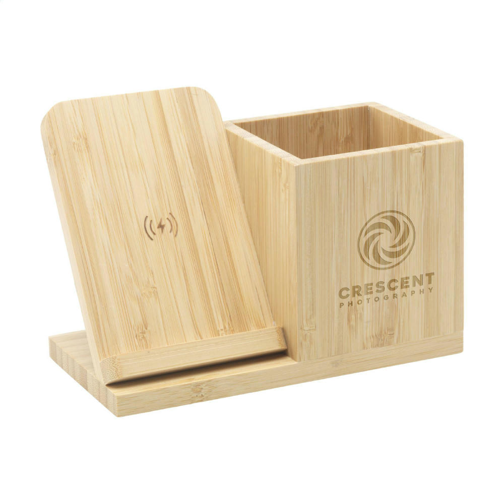 Bamboo Boss 15W Ladestation/Stifthalter Werbeartikel
