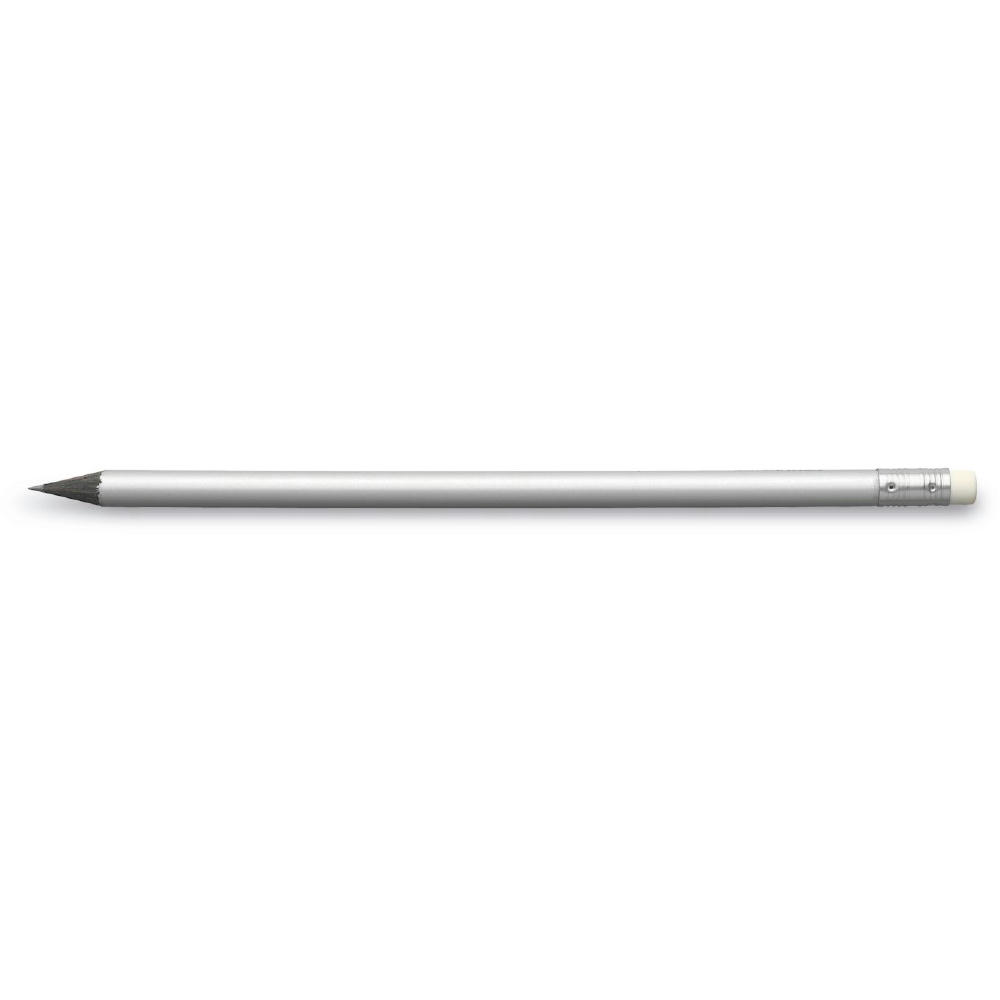 Product image Design Bleistift Silber mit Radiertip Werbeartikel