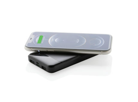 Wireless Powerbank aus RCS Standard recyceltem Kunststoff bedrucken