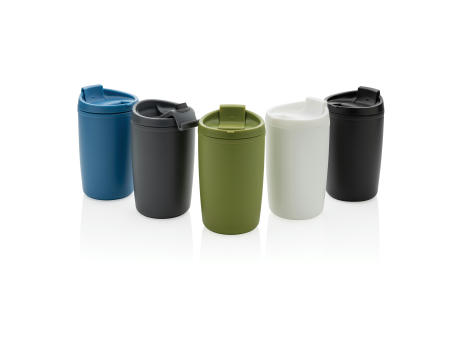 GRS recycelter PP-Becher mit Flip-Deckel bedrucken