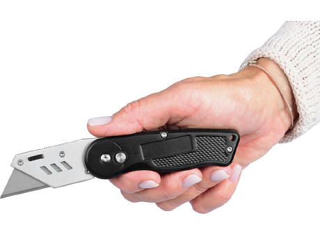 Trapezklingen-Klappmesser "Profi Cut schwarz" Werbeartikel