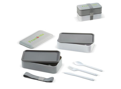 Bento box mit Besteck 1250ml Werbeartikel