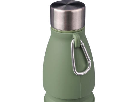 Faltbare Silikon-Trinkflasche 550 ml Erin Werbeartikel