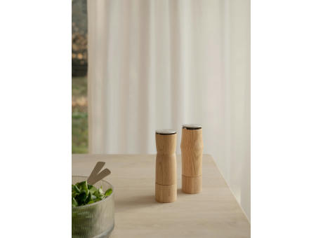 Stelton Storm salt und pepper mill 2St oak Werbeartikel