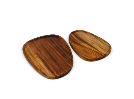 InSideOut 2er-Pack Holztabletts in Bioform Werbeartikel