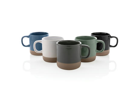 Becher aus glasiertem Keramik, 360ml bedrucken