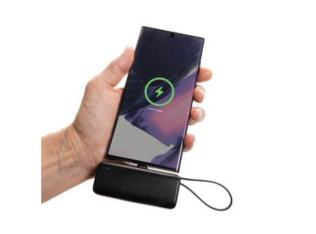 Powerlink 3000mah Powerbank aus RCS rPlastic mit USB-C Kabel bedrucken