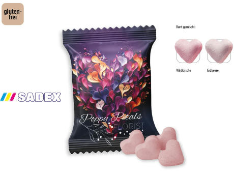 Product image SADEX Brauseherzen Werbetüte, 4 Stück, Inhalt: SADEX Brauseherzen Werbeartikel