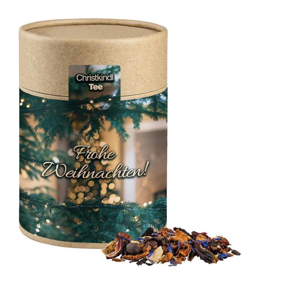 Product image Christkindl Tee, ca. 120g, Kraftpapierdose Maxi Werbeartikel